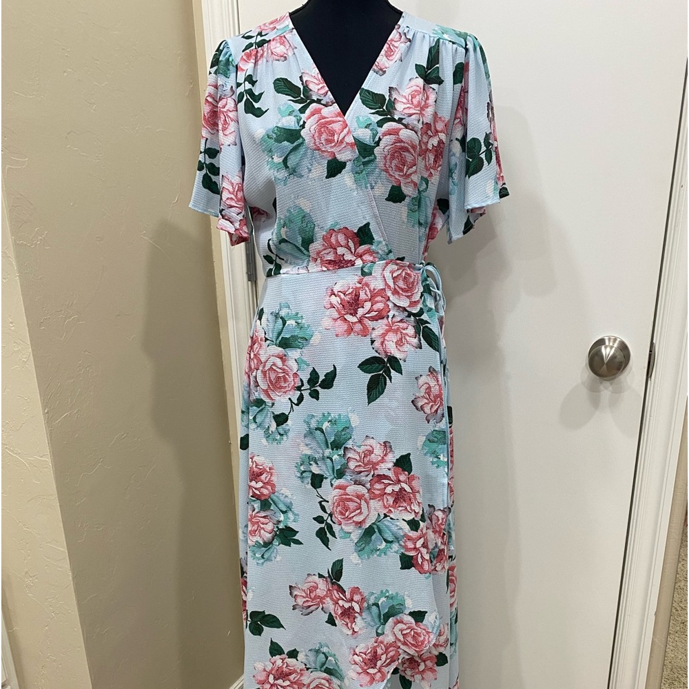 Peppermint high/low wrap dress - size Large